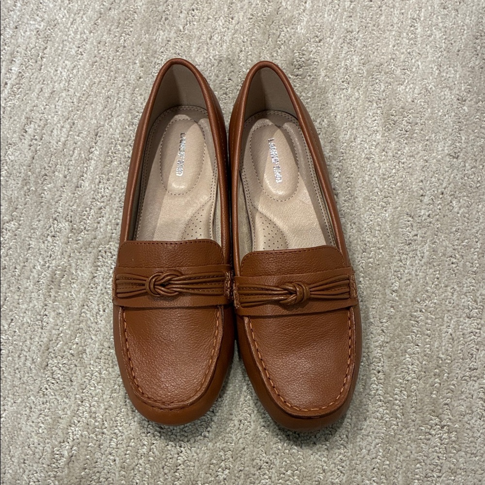 Lands' End Tan Leather Loafers